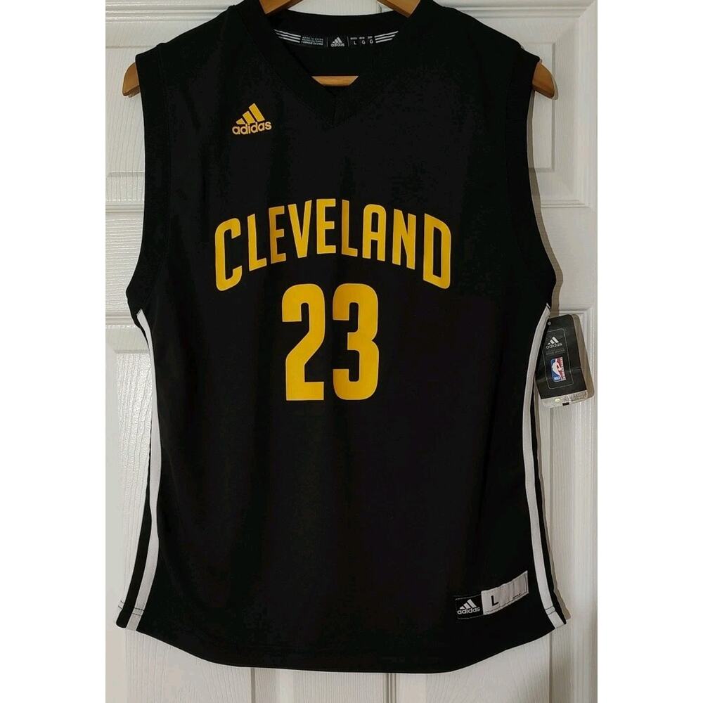 Youth Adidas Cleveland Cavaliers LeBron James Jersey Black - Large (14-16) NWT